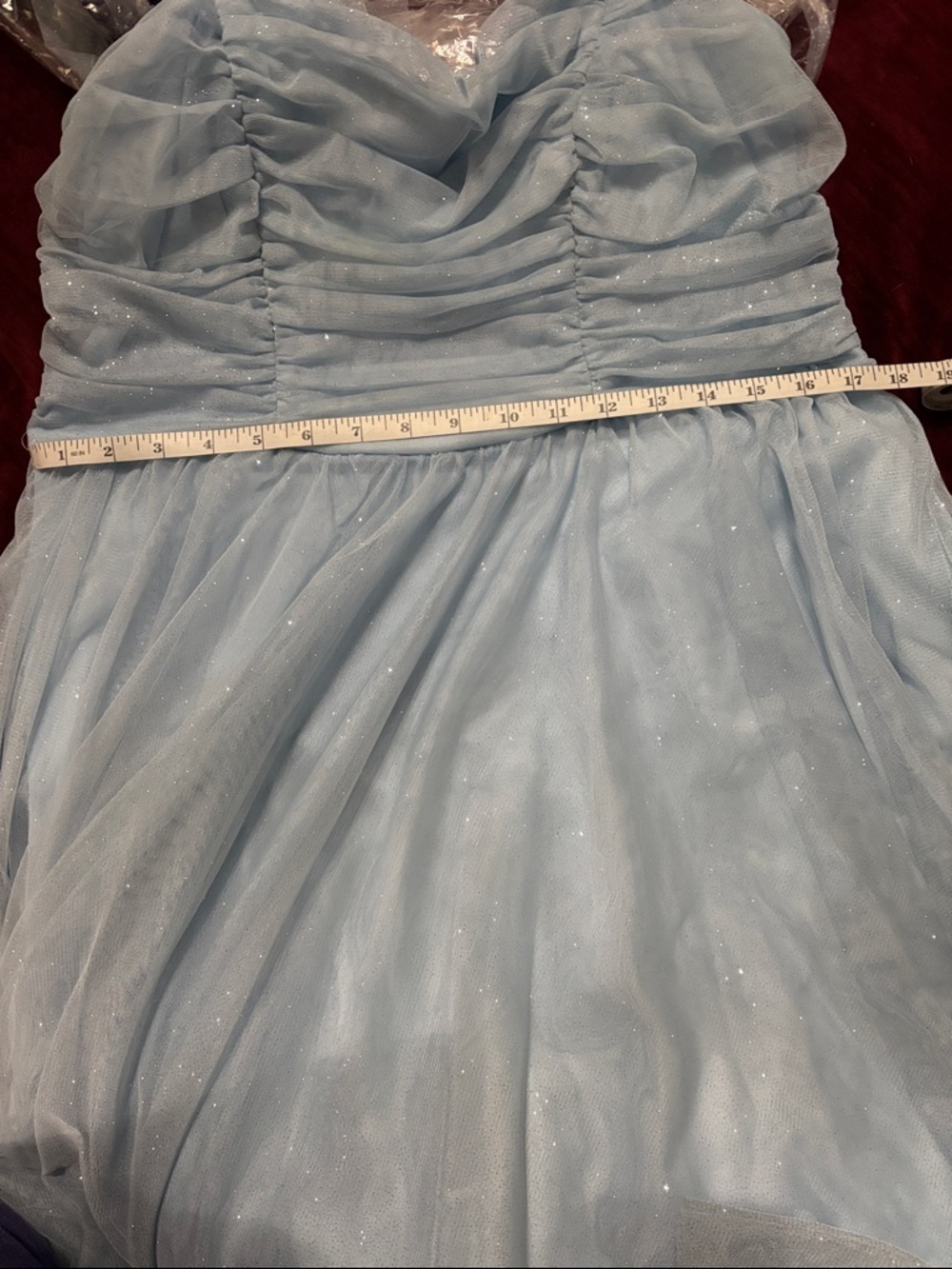 Chic Light Blue Off-Shoulder Prom Dress 14w - Picture 7 of 7